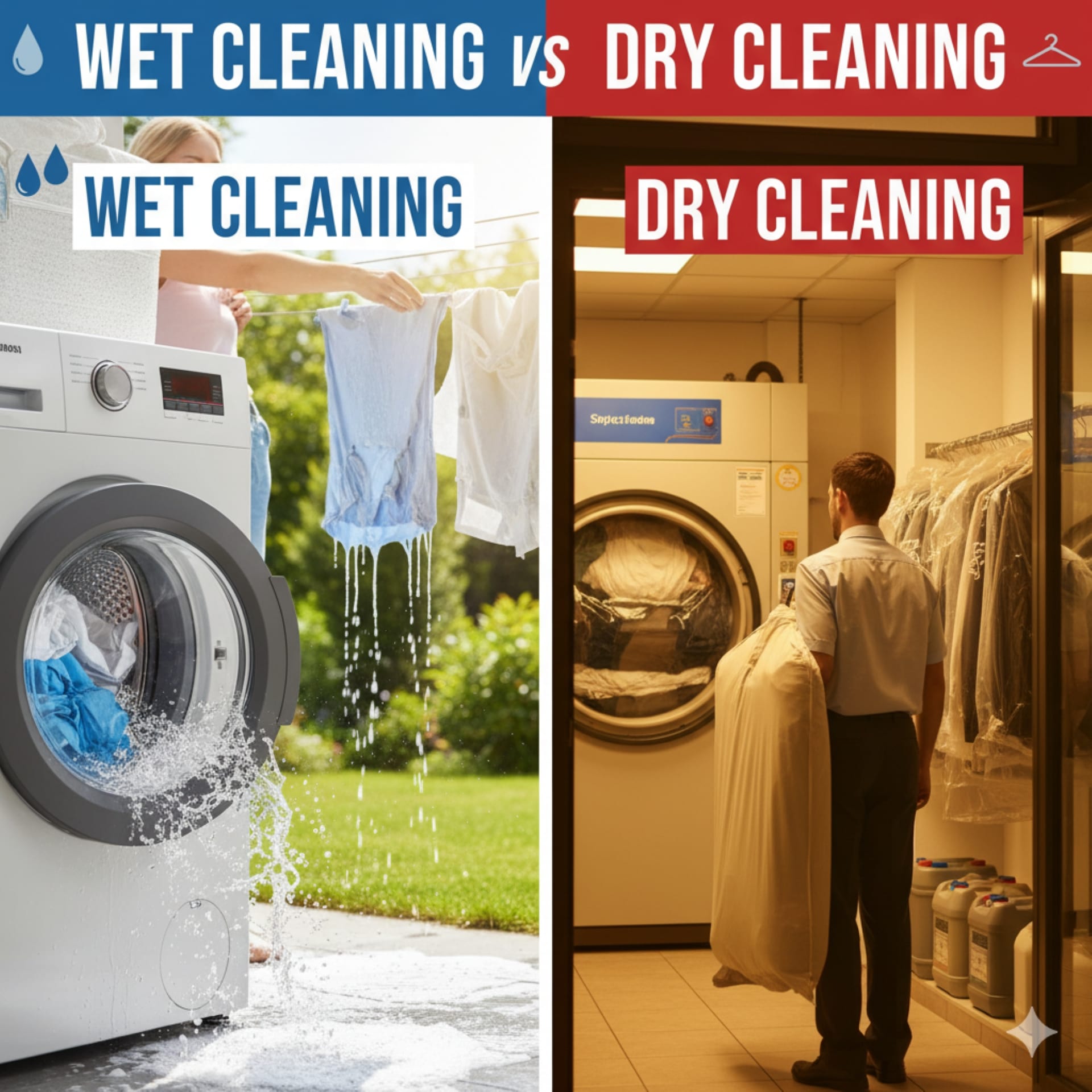 Wet Cleaning vs Dry Cleaning Expert Guide for Eco-Friendly & Delicate Garment Care